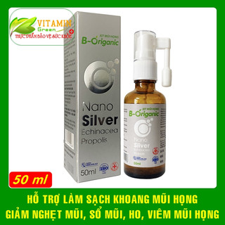 XỊT MŨI HỌNG B-Origanic GIÚP LÀM SẠCH MŨI HỌNG, HỖ TRỢ GIẢM TRIỆU CHỨNG VIÊM MŨI, HỌNG, SỔ MŨI, NGẠT MŨI, HO