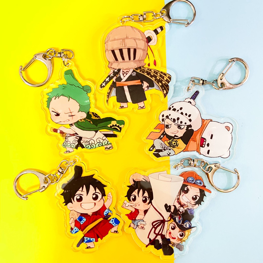 Móc khoá mica ONE PIECE - Móc khóa anime ONE PIECE ver WANO ĐẢO HẢI TẶC anime thiết kế theo yêu cầu miễn phí