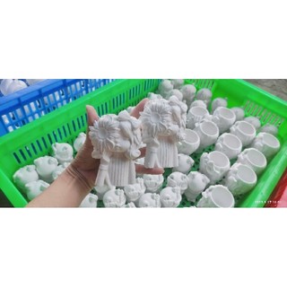 Tượng chậu bông cô gái size nhỏ