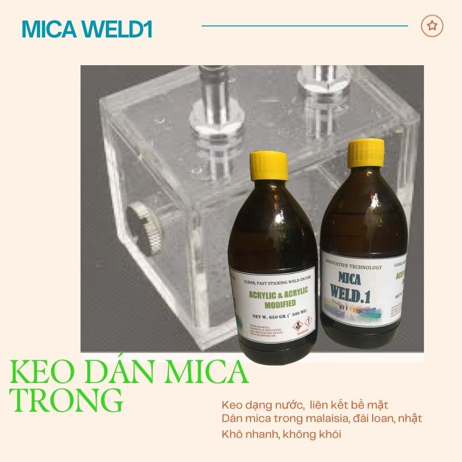 Keo dán mica trong Mica Weld 1