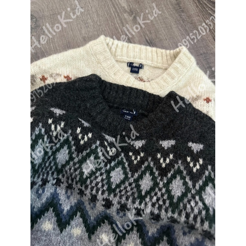 Áo len hoạ tiết cho bé k@bi
