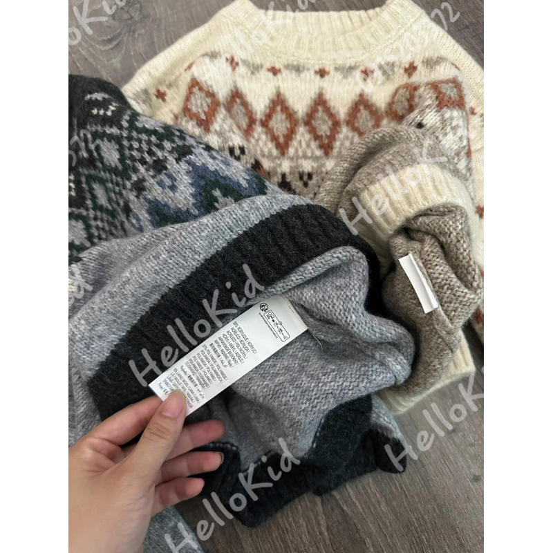 Áo len hoạ tiết cho bé k@bi