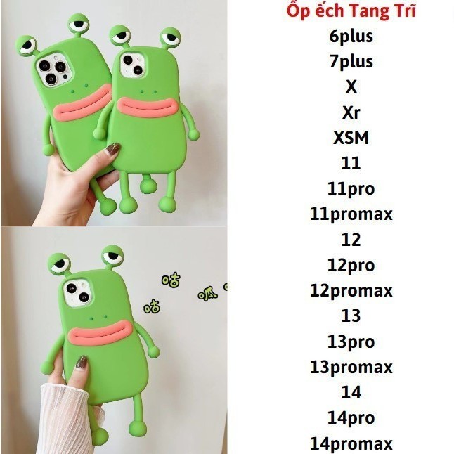 Ốp Điện Thoại Silicone Hình Ếch Xanh Cho iPhone XS Max 11ProMax 12ProMax 13ProMax