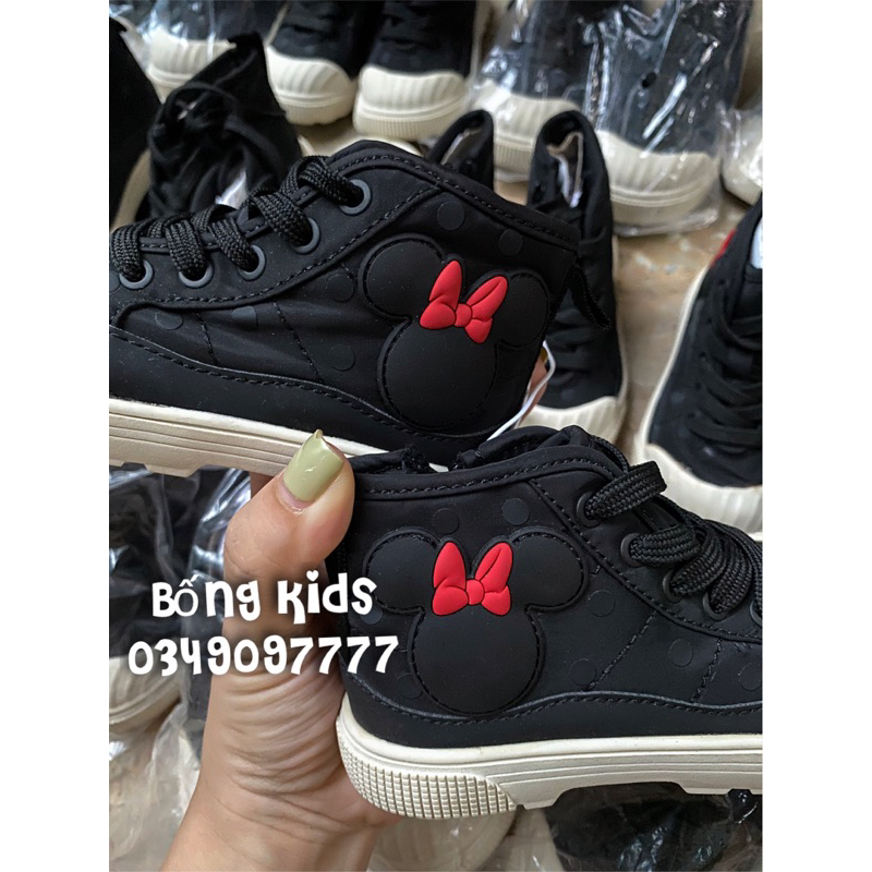 Giày Sneakers Bé Gái Minnie Bi Đen ZR