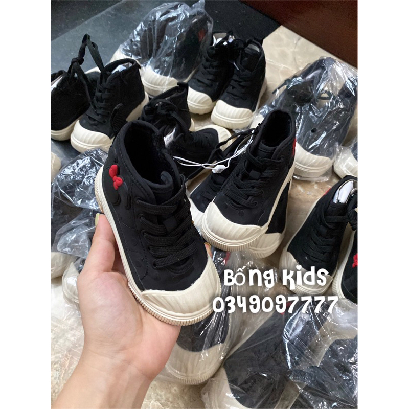 Giày Sneakers Bé Gái Minnie Bi Đen ZR