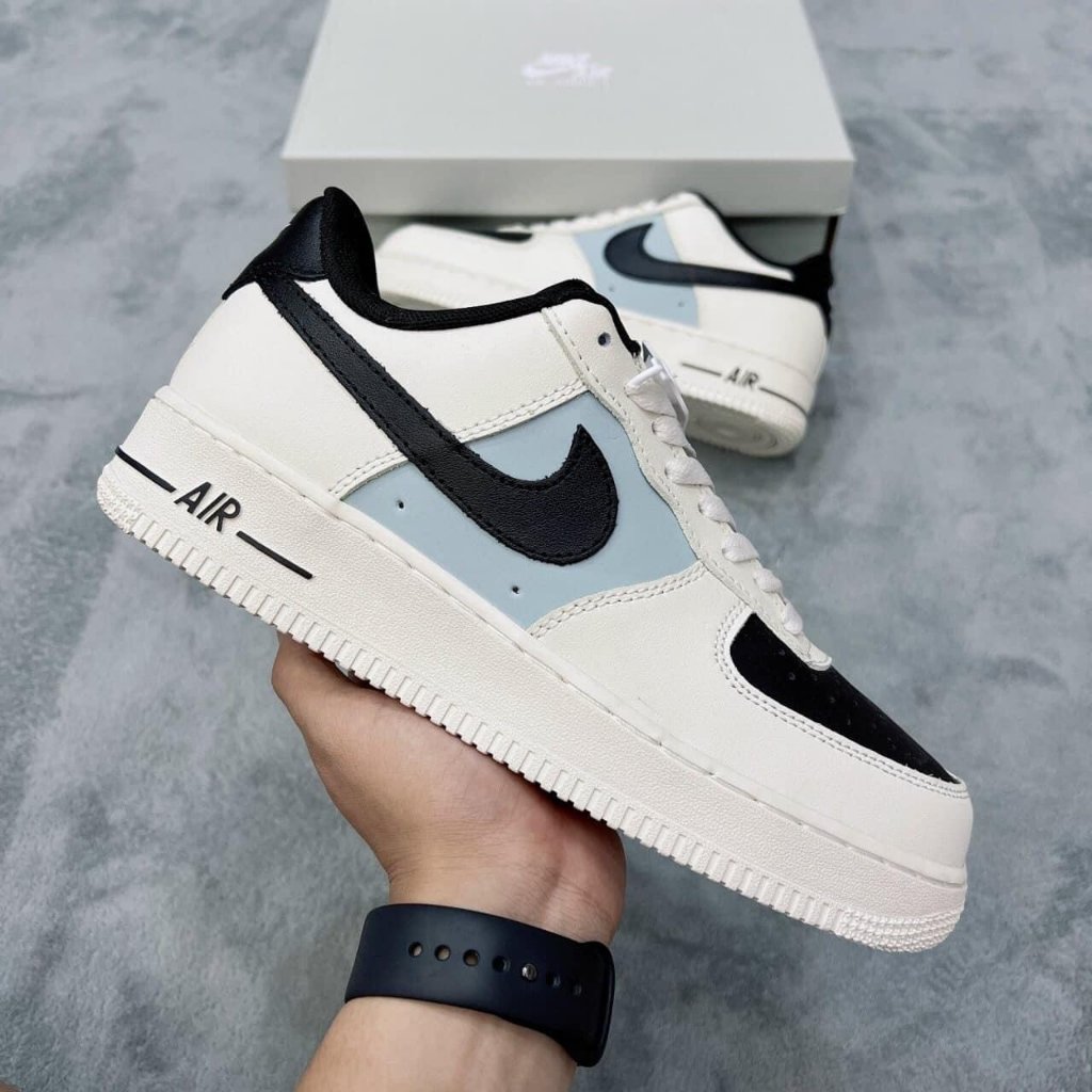 Giày sneaker AF1 trắng full Hot trend nam nữ, Giày thể thao FORCE 1 trắng vệt nâu đen xám dùng đi học,tập gym,chạy bộ