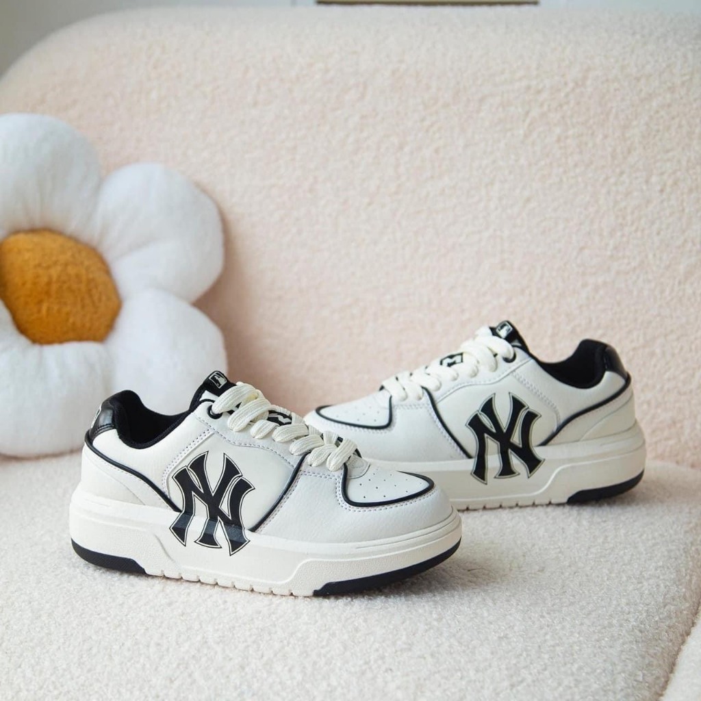 Giày thể thao MLB Chunky Liner trắng viền đen, Giày sneaker Chunky Liner White Black siêu êm nhẹ hot trend 2023