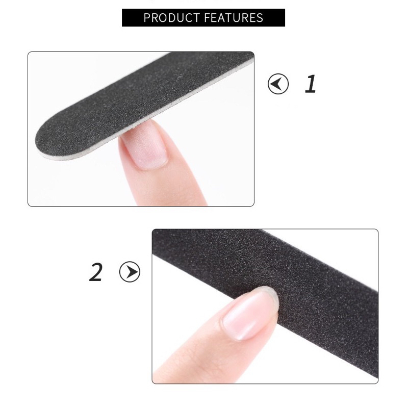5 Chiếc dũa móng đen - Dũa móng tay chân