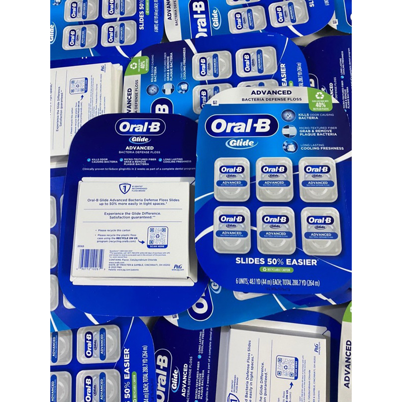 Set Chỉ nha khoa Oral-B Glide Bacteria Defese Floss -Mẫu Mới