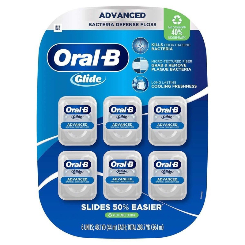 Set Chỉ nha khoa Oral-B Glide Bacteria Defese Floss -Mẫu Mới