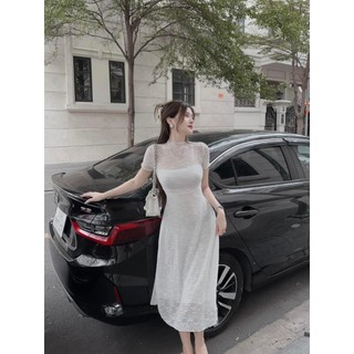 Đầm nữ dáng dài đi chơi ,đầm tiểu thư maxi ren 2 lớp cực đẹp