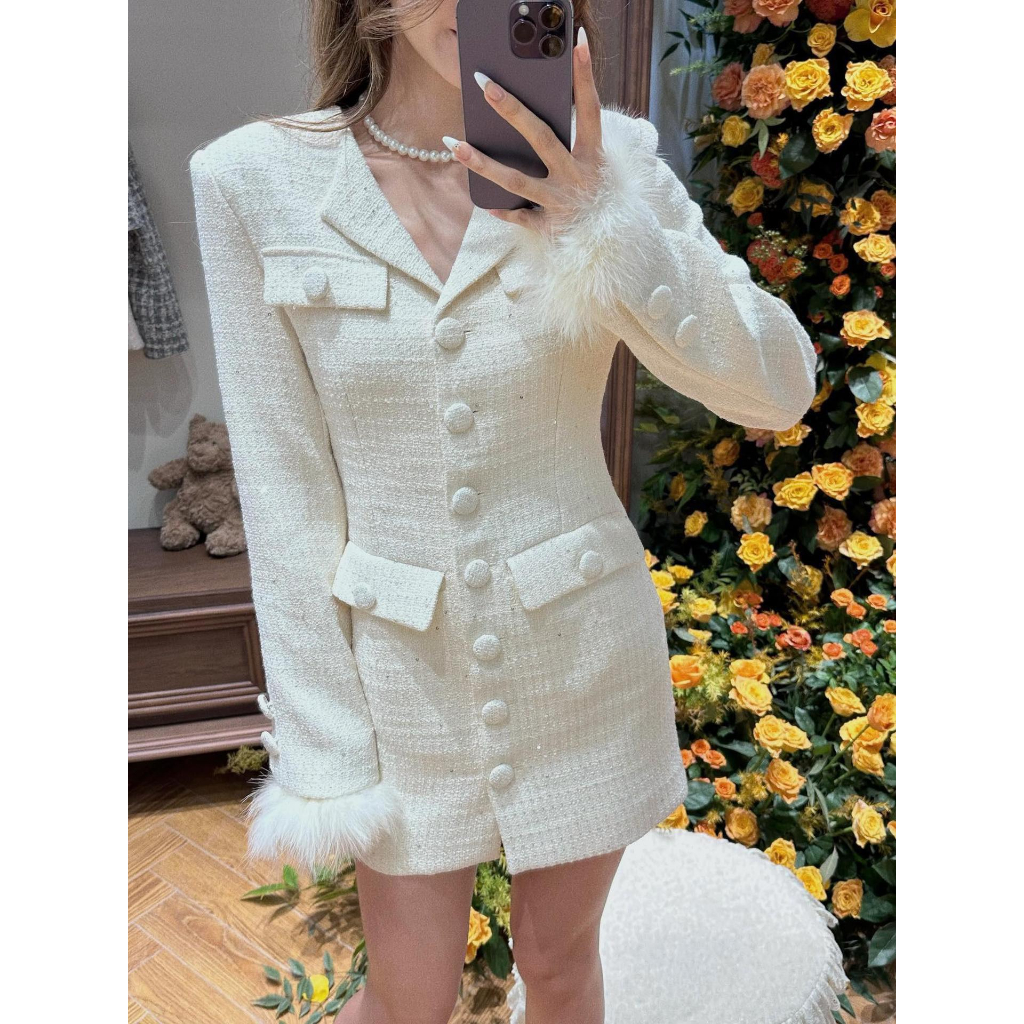 |The Berry Closet| Áo Váy Dạ Tweed Celebrity