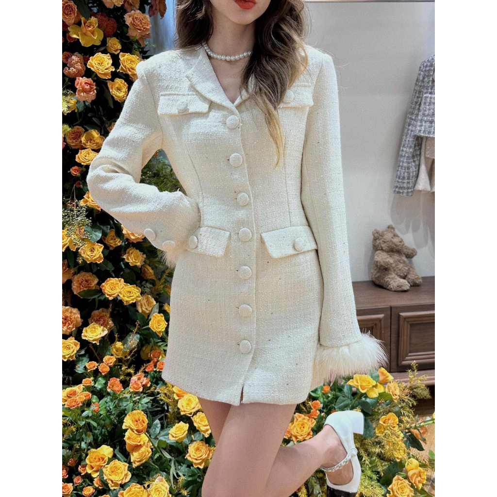 |The Berry Closet| Áo Váy Dạ Tweed Celebrity