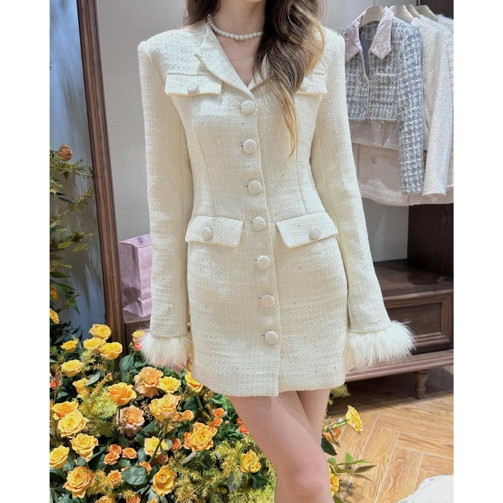 |The Berry Closet| Áo Váy Dạ Tweed Celebrity