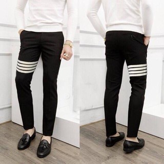 Quần Âu phối 4 sọc ngang đùi trẻ trung phong cách siêu hot hit 2023