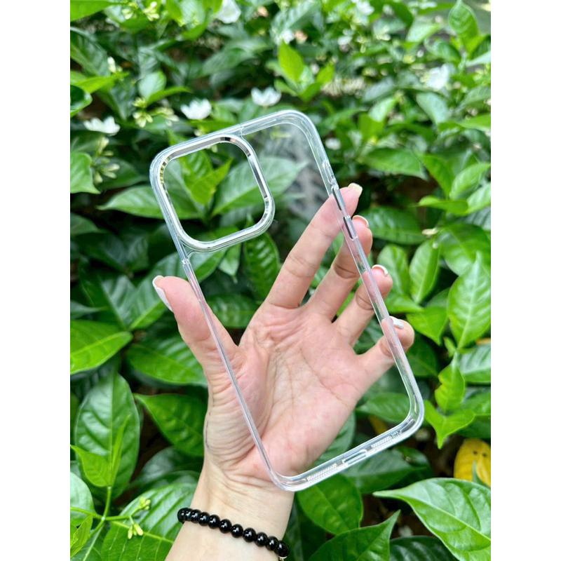 Ốp Likgus lựg trong viền cam bóng ip15 pro/ ip15 pro max