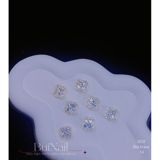 Charm đá vuông cao cấp m53 set 4 viên