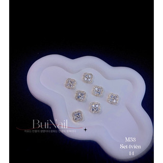 CHARM ĐÁ VUÔNG CAO CẤP M53 SET 4 VIÊN
