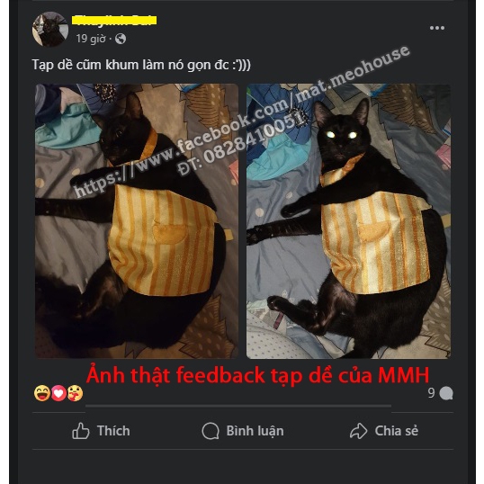 Tạp dề mèo Yukichi