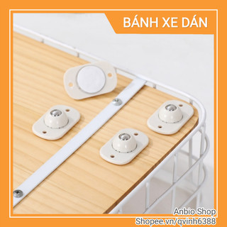Bộ 4 bánh xe dán thùng hộp xoay 360 độ