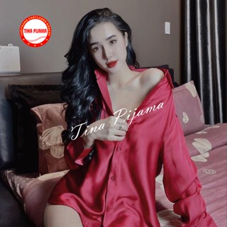 (Kèm Quần Đùi)Váy Áo Sơ Mi Ngủ Nữ Lụa Latin Gợi Cảm Form Rộng Freesize Từ 40-60Kg, Thoáng Mát Dễ Mặc A060