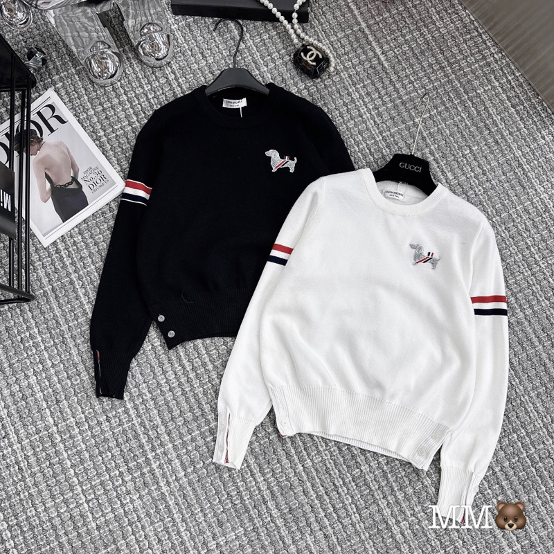 Áo len Thom cổ tròn cúc cạnh 3 màu siu đẹp qcl1