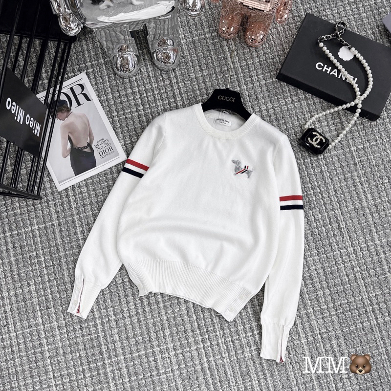 Áo len Thom cổ tròn cúc cạnh 3 màu siu đẹp qcl1