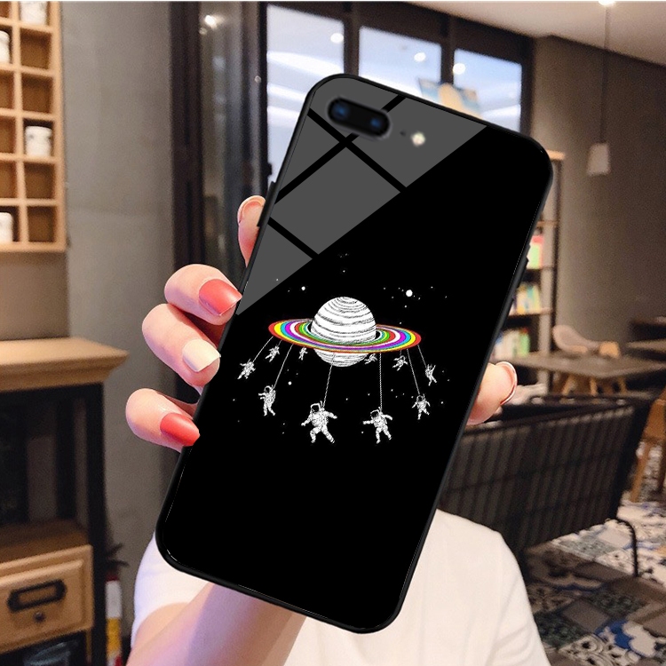 Ốp lưng iphone 6, 6plus, 6s plus, SE 2020 hình in dễ thương , hình gấu mặt kính sáng bóng