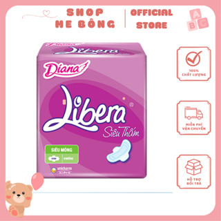 [Bịch 8 miếng] Băng vệ sinh Diana Libera Siêu thấm Siêu mỏng Có cánh