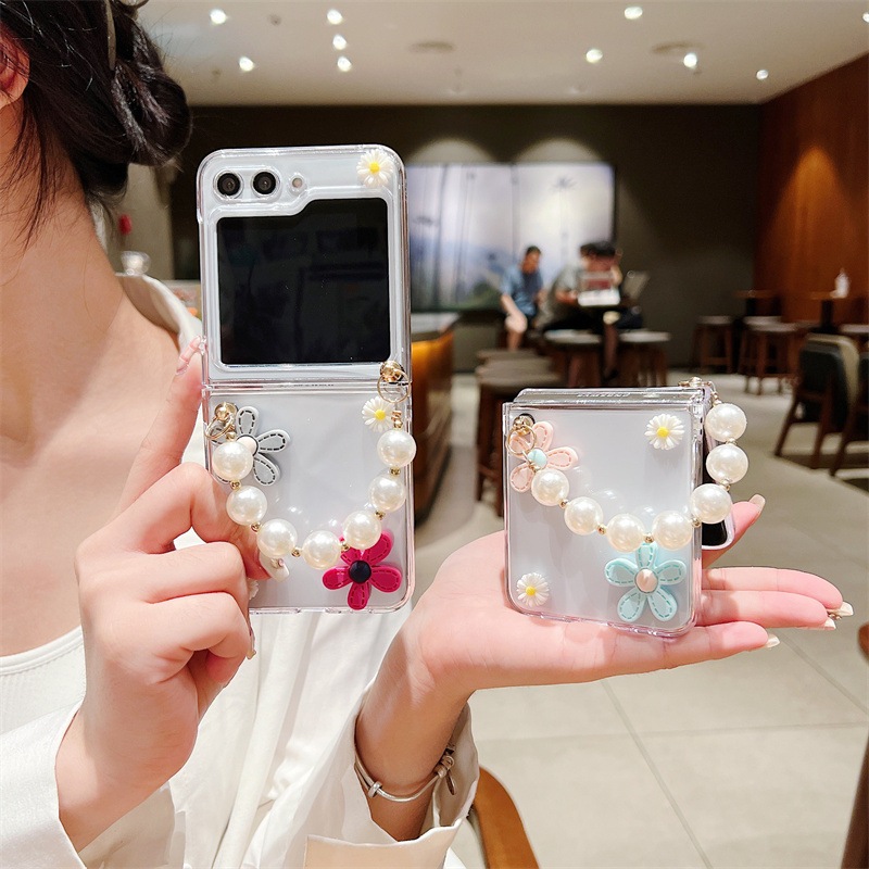 Ốp lưng Samsung Z FLip 6 Z Flip 5 Flip 4 Z Flip 3 ốp lưng có dây đeo hoa Z flip3 Z Flip4 Z flip5