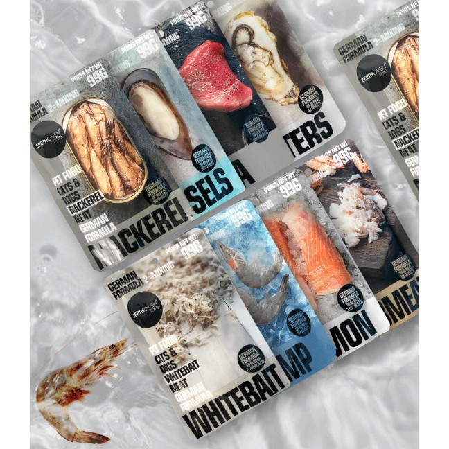 Pate Teb Beethoven Hải Sản Tươi Cao Cấp Cho Mèo Kén Ăn Gói 99G