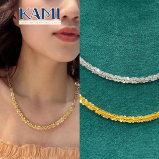 Dây chuyền xoắn hoa mai cọng NHỎ 3 ly bền màu Kami