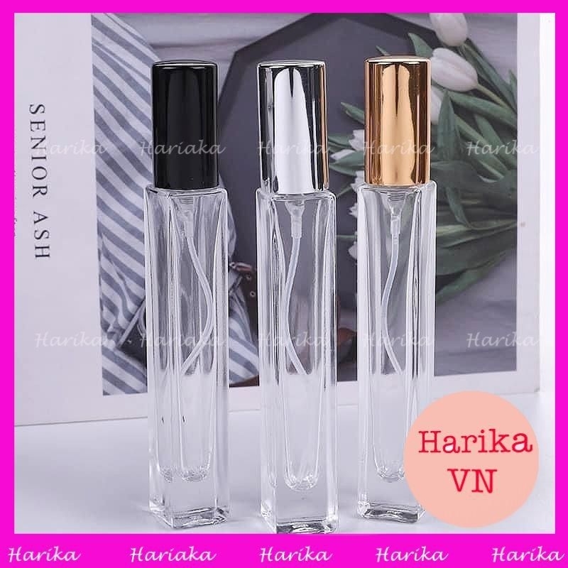68 chai chiết nước hoa 10ml thủy tinh hình trụ dài dạng xịt Harika HK058