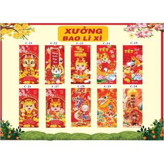 50 bao lì xì 2024, bao lì xì tết