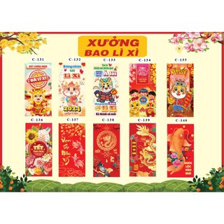 Combo 1 bao lì xì đẹp 2024, bao lì xì tết