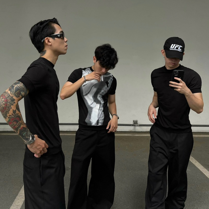 Áo thun in trame ôm body TRIGGER CLUB