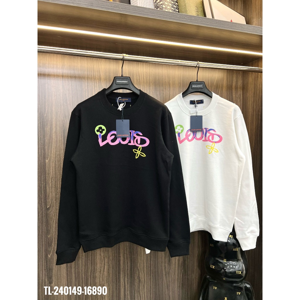 🔥Hot🔥Áo nỉ LV in chữ họa tiết thiết kế hot trend Nam nữ Thu Đông 2023