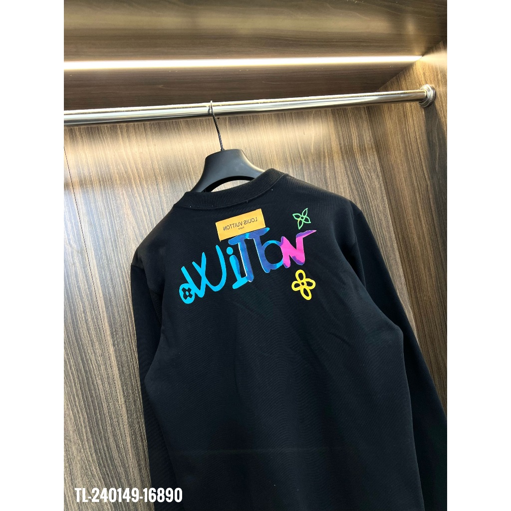 🔥Hot🔥Áo nỉ LV in chữ họa tiết thiết kế hot trend Nam nữ Thu Đông 2023