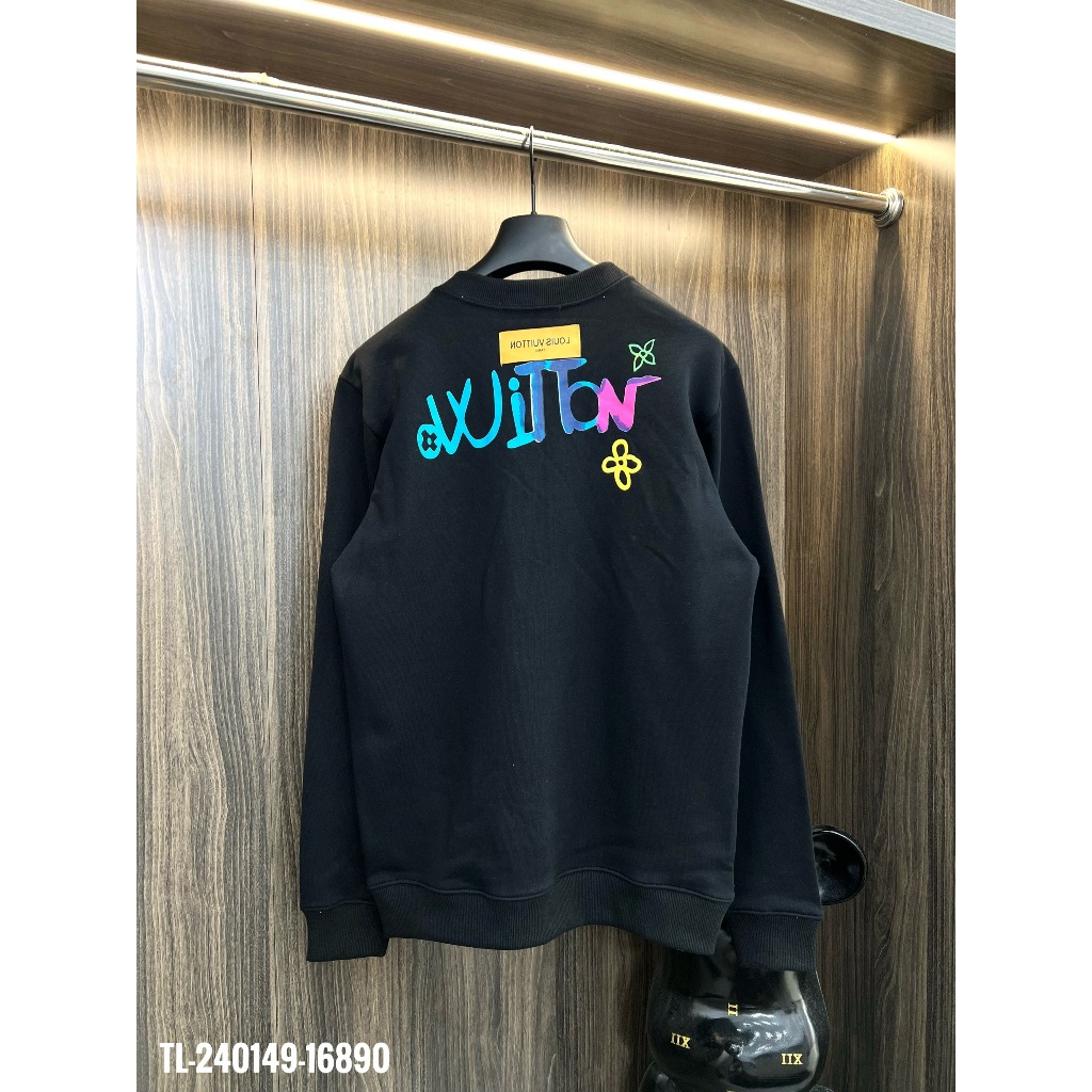 🔥Hot🔥Áo nỉ LV in chữ họa tiết thiết kế hot trend Nam nữ Thu Đông 2023