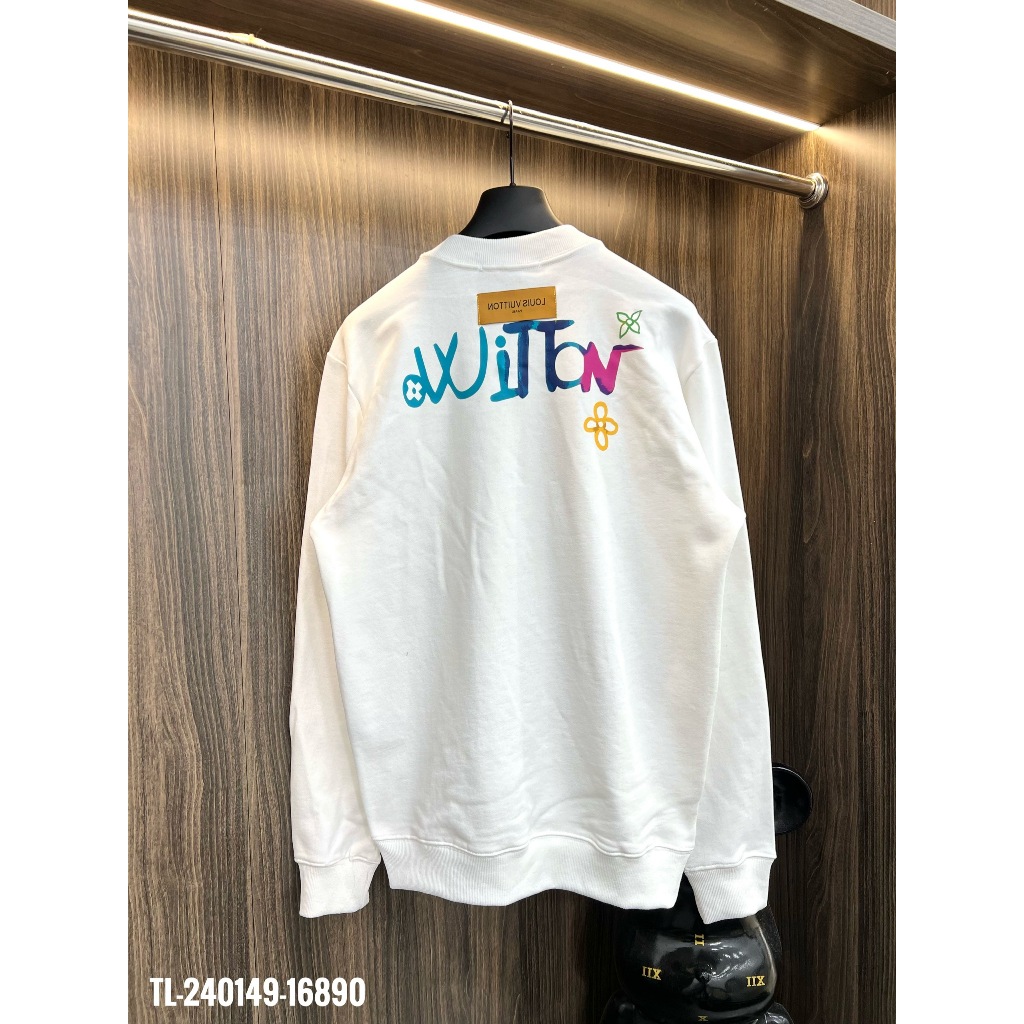 🔥Hot🔥Áo nỉ LV in chữ họa tiết thiết kế hot trend Nam nữ Thu Đông 2023