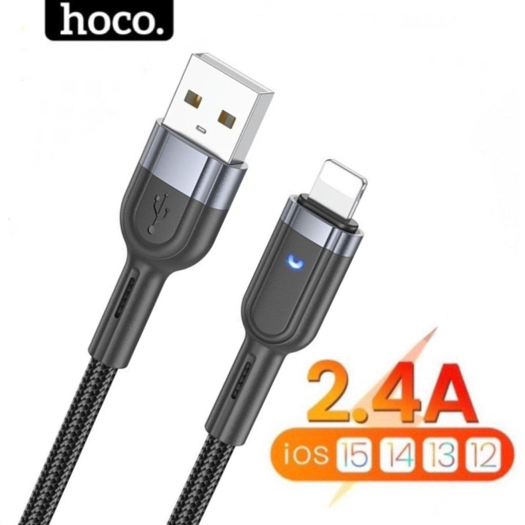 Dây sạc chính hãng Hoco dài 1m 2m 3m dùng cho 6 7 8 plus 11pro 12 13 14 ...