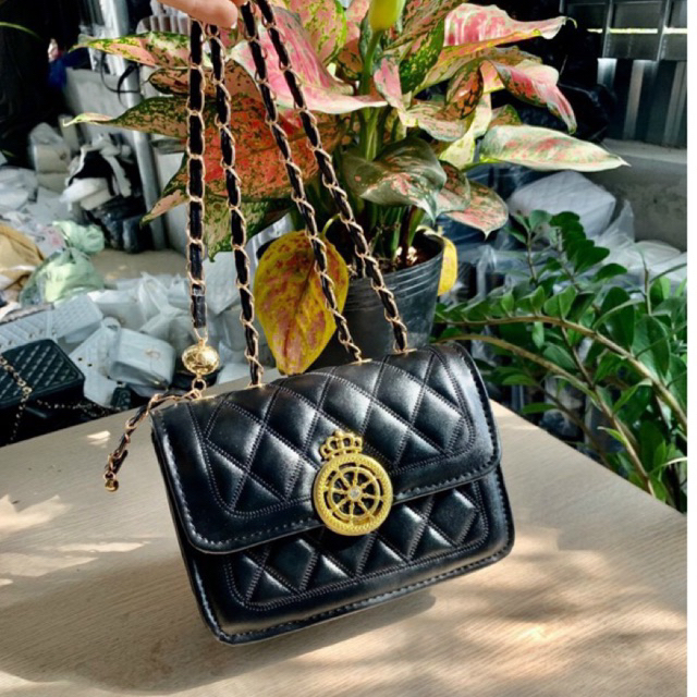Túi xách đẹp khoá vương miện thời trang đeo chéo, đeo vai