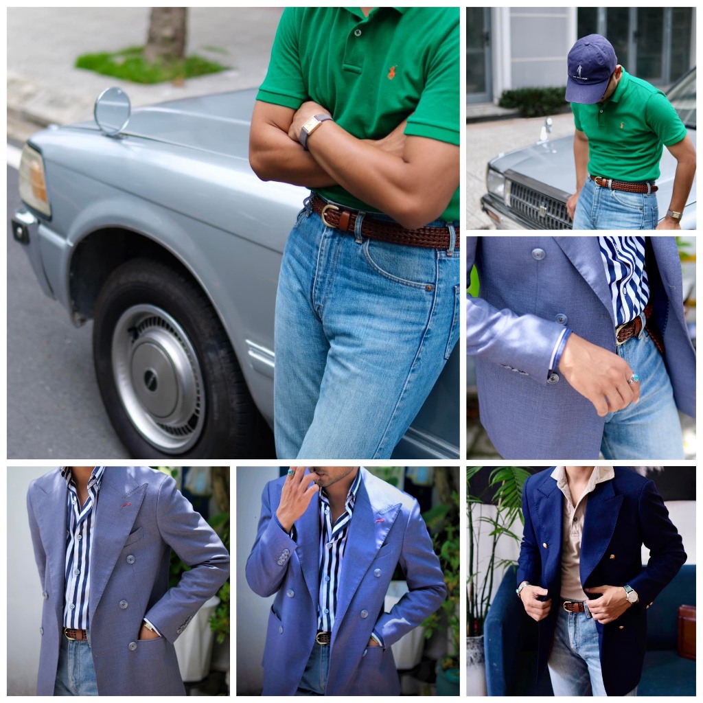 Thắt Lưng Da Bò Đan Chéo