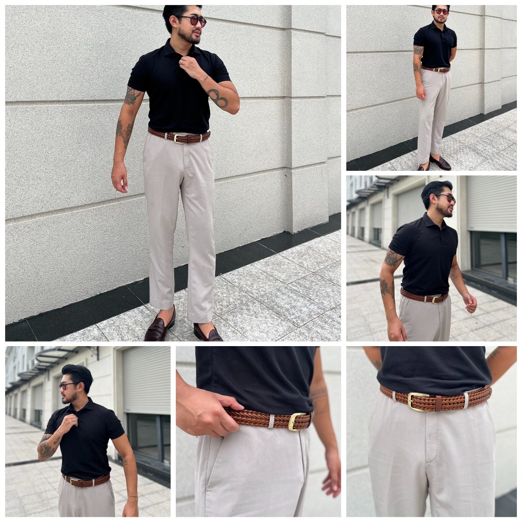 Thắt Lưng Da Bò Đan Chéo