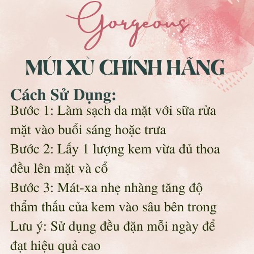 Kem cừu Ngày Múi Xù Gorgeous dưỡng trắng da giảm thâm nám tàn nhang nếp nhăn, kem dưỡng da phục hồi da chuyên sâu 50g