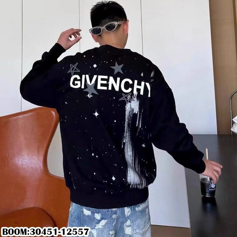 🔥Hot🔥Áo nỉ GVC in hình vẩy sơn thiết kế hot trend Nam Nữ Thu Đông 2023