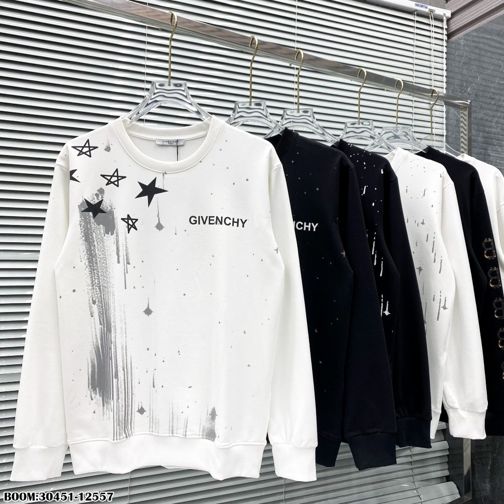 🔥Hot🔥Áo nỉ GVC in hình vẩy sơn thiết kế hot trend Nam Nữ Thu Đông 2023