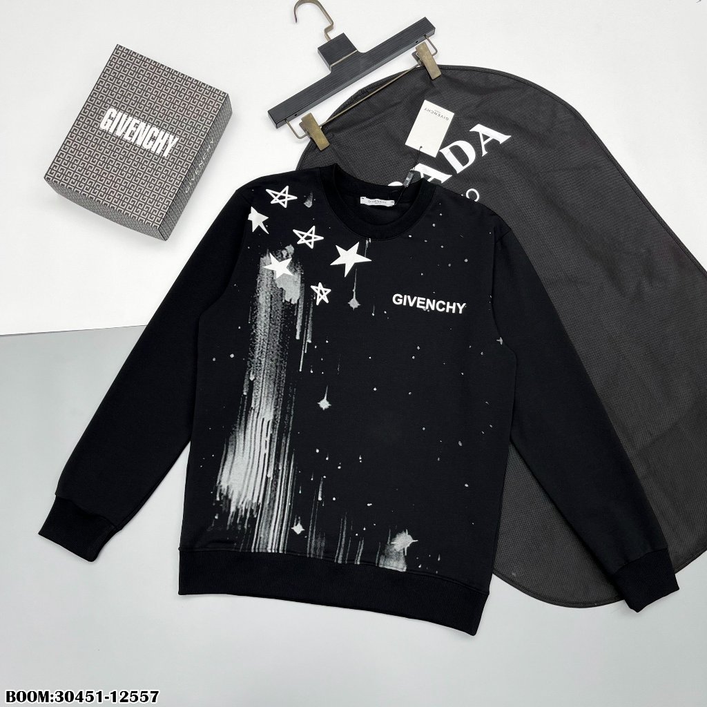 🔥Hot🔥Áo nỉ GVC in hình vẩy sơn thiết kế hot trend Nam Nữ Thu Đông 2023