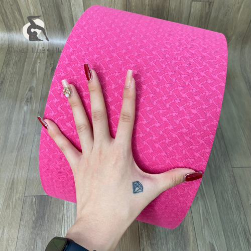 Combo Vòng Tập Yoga bản to 20cm, 2 gạch in hoa văn, 1 dây cotton họa tiết 1m8 hỗ trợ tập Yoga