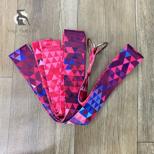Combo Vòng Tập Yoga bản to 20cm, 2 gạch in hoa văn, 1 dây cotton họa tiết 1m8 hỗ trợ tập Yoga